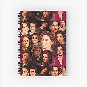 Timothée Chalamet collage poster design fan tribute Spiral Notebook