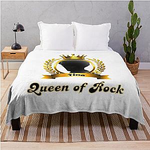 Tina turner  Queen of rock Throw Blanket