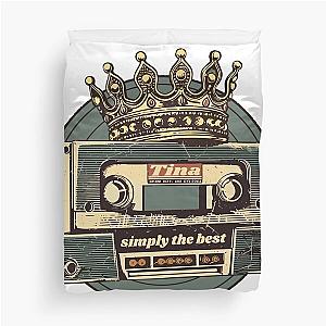 Retro audio tape Tina Turner Simply the Best Duvet Cover