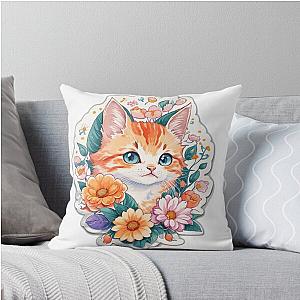 The Tina Turner Cat Throw Pillow
