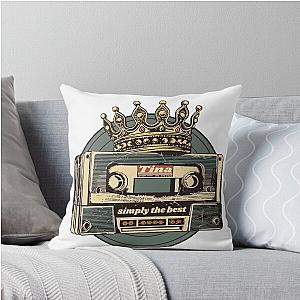 Retro audio tape Tina Turner Simply the Best Throw Pillow