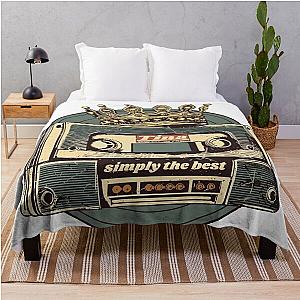 Retro audio tape Tina Turner Simply the Best Throw Blanket