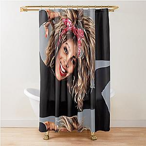 Tina Turner Rockabilly Shower Curtain