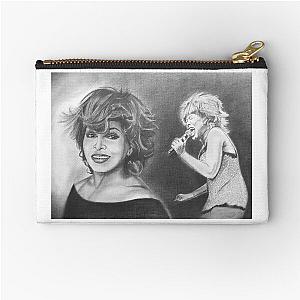 Tina Turner Portrait Art Print Zipper Pouch