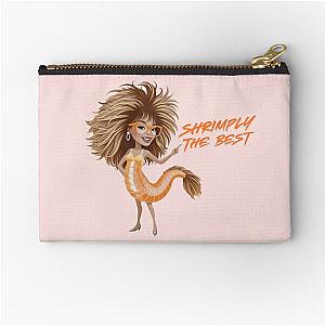 Tina Turner inspired funny shrimp illustration Zipper Pouch