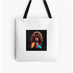 Soulful Serenade: Embrace Tina Turner's Timeless Spirit All Over Print Tote Bag