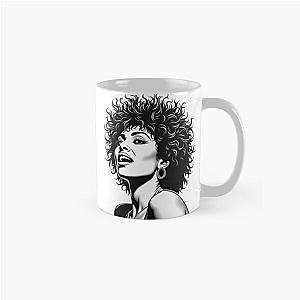 Black and white art beautiful portrait of Tina Turner home decor Classic Mug