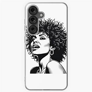 Black and White Portrait of Tina Turner Home Decor Samsung Galaxy Soft Case
