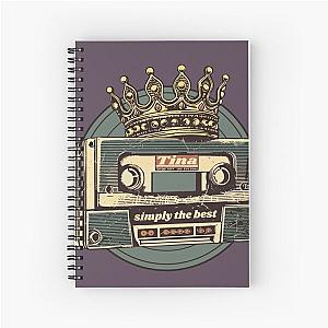 Retro audio tape Tina Turner Simply Best Spiral Notebook