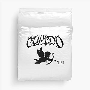 Tini Cupido with an Angel Black Duvet Cover