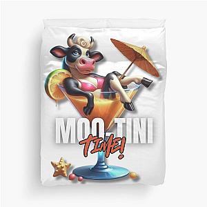 Moo-tini Time Duvet Cover