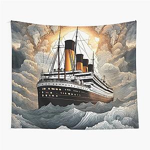 Titanic Sailing on Zentangle Seas Tapestry