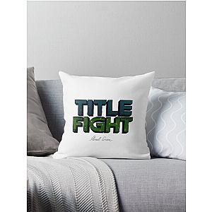 Title Fight Floral Green Throw Pillow