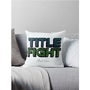 Title Fight Floral Green Throw Pillow