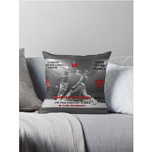 Liz VS Di Title Fight Throw Pillow