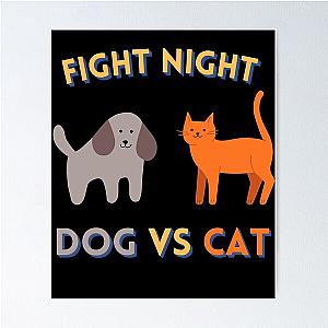 Fight Night, Dog VS Cat, Title Fight Poster