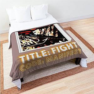 Title fight code manifest graffiti letters design colored Comforter