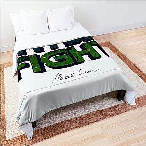 Title Fight Floral Green Comforter