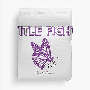 Title Fight Floral Green Butterfly Duvet Cover