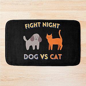 Fight Night, Dog VS Cat, Title Fight Bath Mat