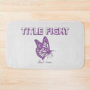 Title Fight Floral Green Butterfly Bath Mat