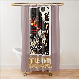 Title fight code manifest graffiti letters design colored Shower Curtain