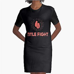 Title Fight Boxing Gloves Graphic T-Shirt Dress