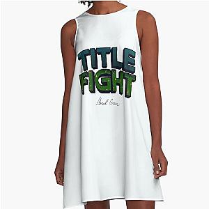 Title Fight Floral Green A-Line Dress