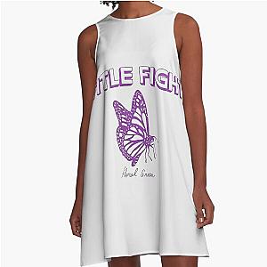 Title Fight Floral Green Butterfly A-Line Dress