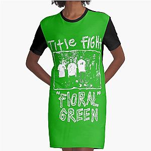 Title Fight Floral Green Promo Graphic T-Shirt Dress