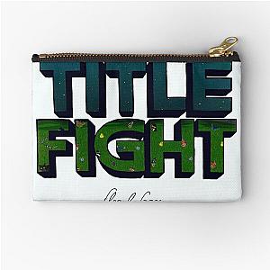 Title Fight Floral Green Zipper Pouch