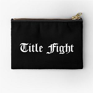 Title Fight Custom Logo White Zipper Pouch