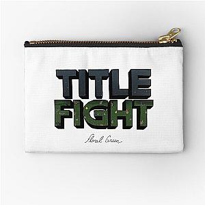 Title Fight - Floral Green Zipper Pouch