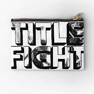 Title Fight Black And White Zipper Pouch