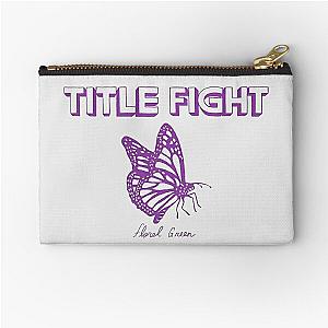 Title Fight Floral Green Butterfly Zipper Pouch