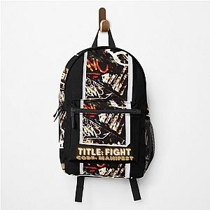 Title fight code manifest graffiti letters design colored Backpack