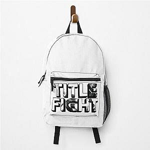 Title Fight Black And White Backpack