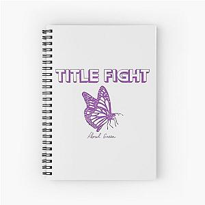 Title Fight Floral Green Butterfly Spiral Notebook