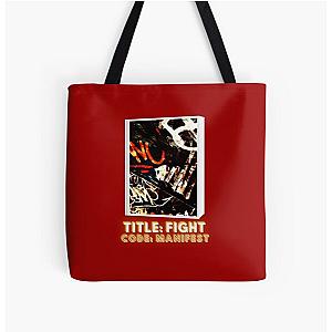 Title fight code manifest graffiti letters design colored All Over Print Tote Bag