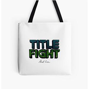 Title Fight Floral Green All Over Print Tote Bag