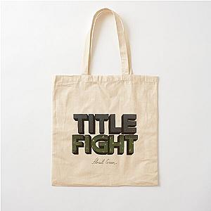 Title Fight - Floral Green Cotton Tote Bag