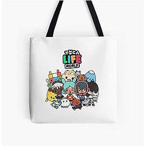 Toca Boca Characters - tocaboca Stories All Over Print Tote Bag