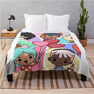 Toca Squad - toca boca Kids Throw Blanket