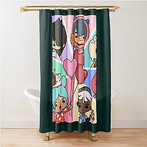 Toca Squad - toca boca Kids Sticker Shower Curtain