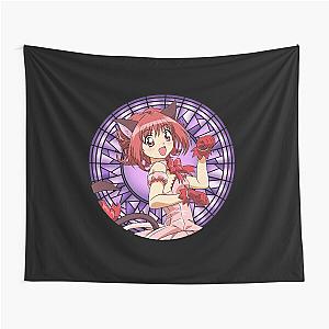 Mew Ichigo Stained Glass from Tokyo Mew Mew New Original Artwork Tapestry