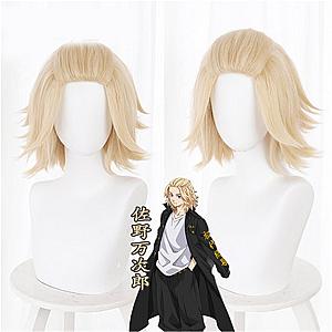 Tokyo Revengers Merch Cosplay: Manjirou Sano Cosplay Wig Gold Short Hair