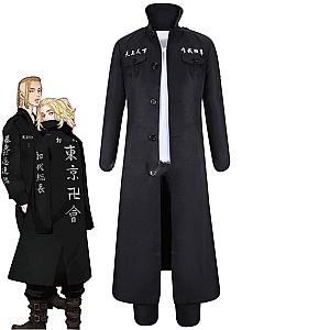 Tokyo Revengers Merch Cosplay: Draken  Suit Black Long Sleeve Overcoat