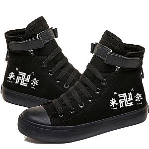 Tokyo Revenger Shoes: High Top Converse Swastika Logo