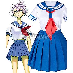 Tokyo Revengers Cosplay - Akashi Senju Cosplay Costume Blue Sailor Suit Set