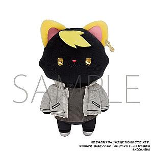 14cm Black Kazutora Hanemiya Tokyo Revengers Movic Cat Series Plush